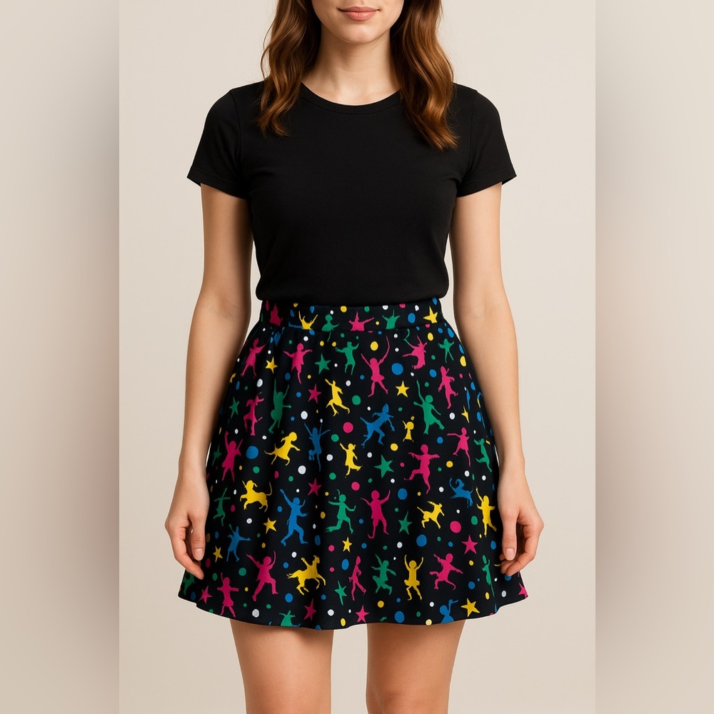 Harry Potter Wizarding World Skater Skirt Luna Lovegood Magical Print unicorn M